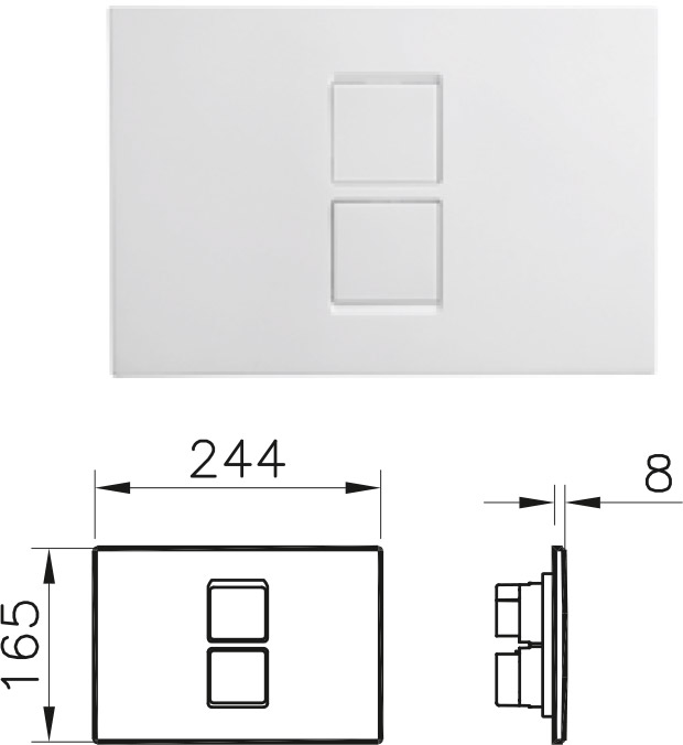 Vitra 748-0285 Twin Mat Krom Kumanda Paneli