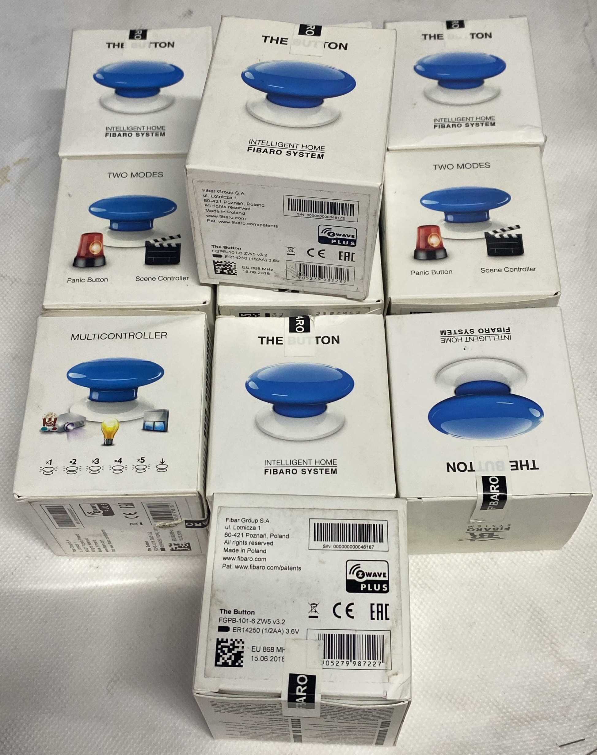 Fibaro FGPB/101 Akıllı Ev Butonu, Mavi