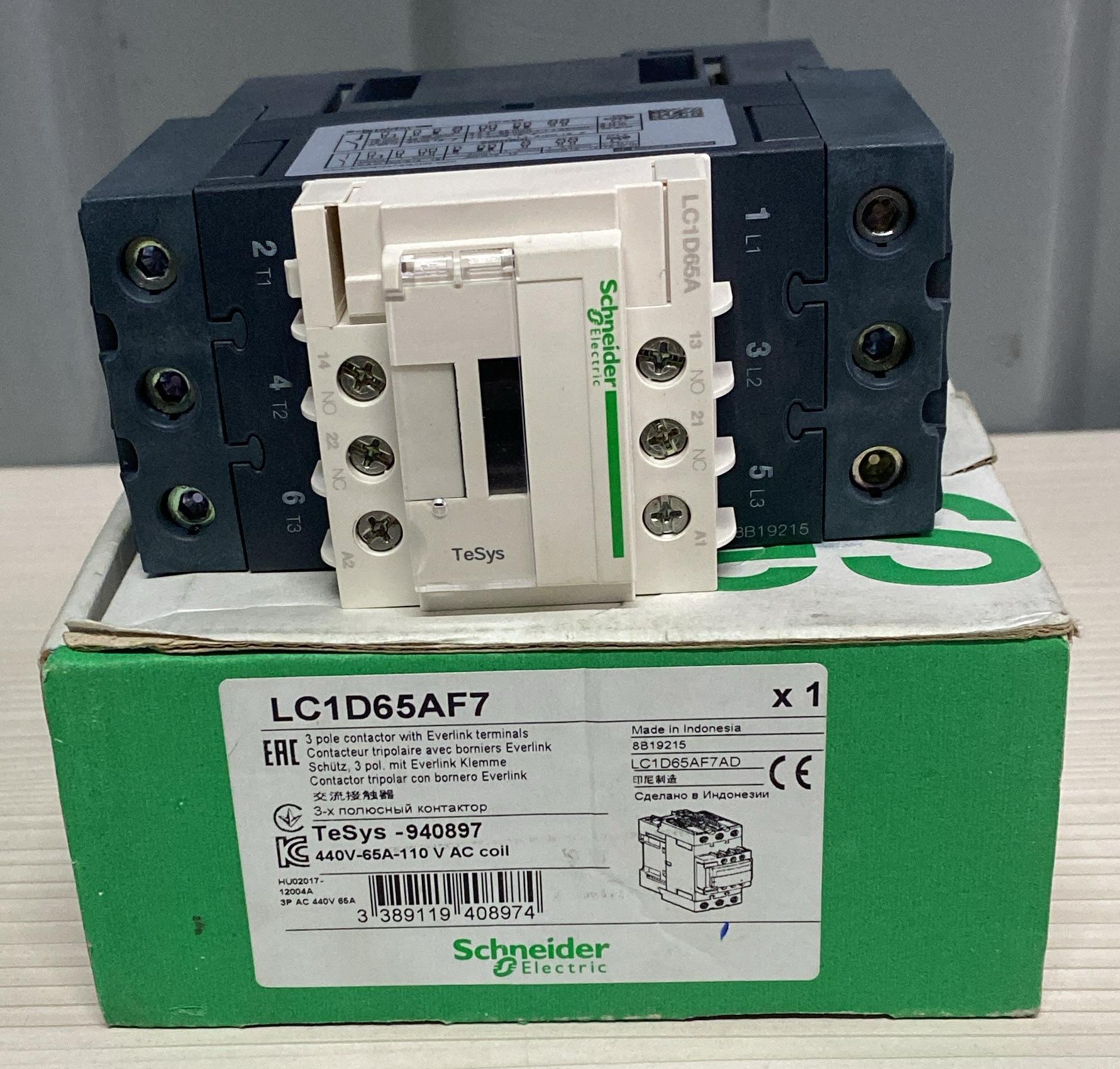 Schneider Lc1D65Af7 30Kw 110Vac Kontaktör