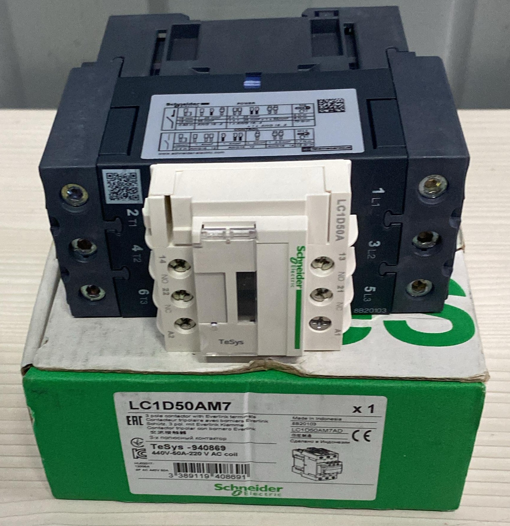 Schneider Electric Lc1D50Am7 - D Serisi 22Kw 50A 220V Ac Kontaktör