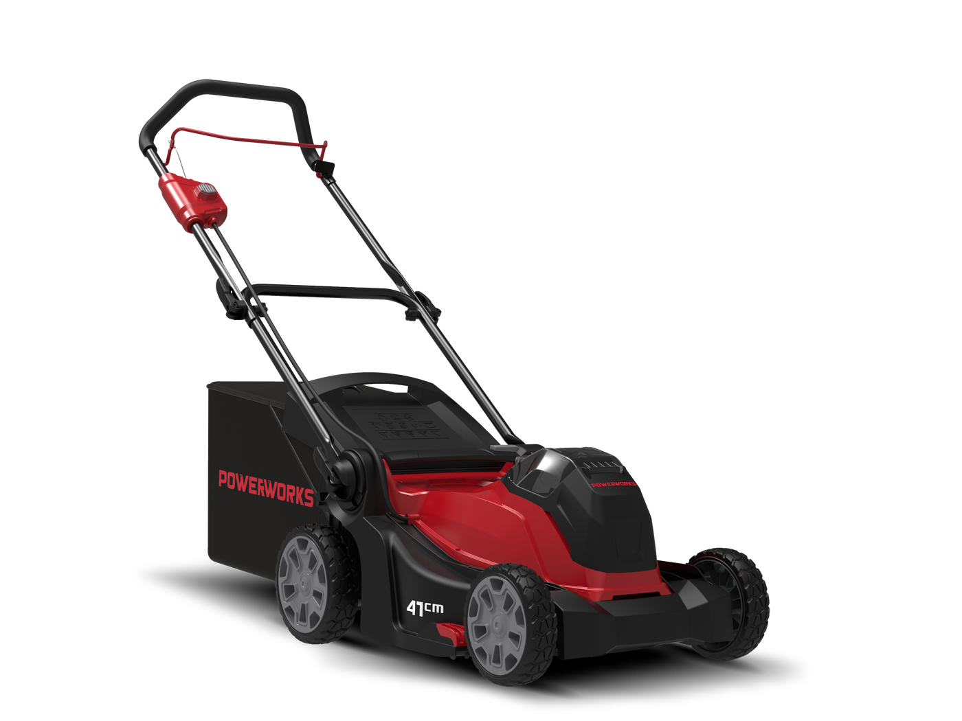 Powerworks 48V Çim Biçme Makinesi 41 cm + 48V AKÜ + ŞARJ ALETİ