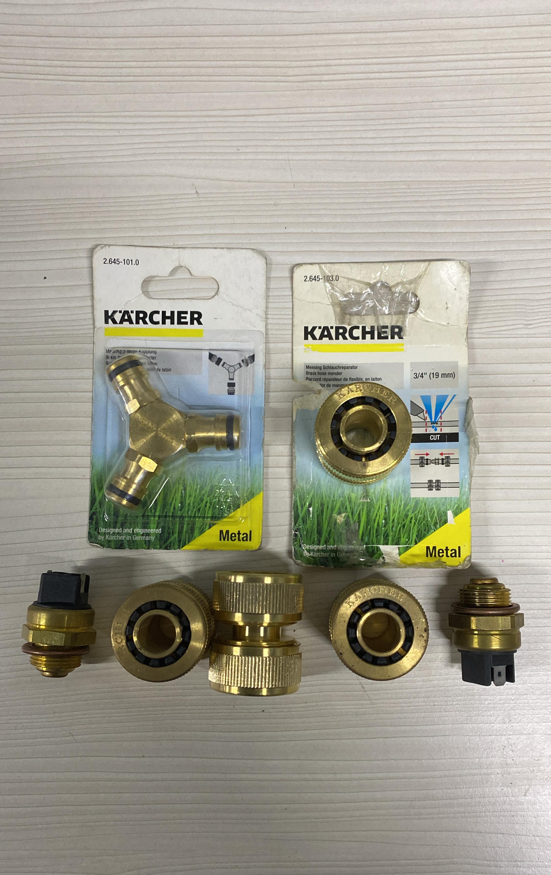 Karcher Aparatları Üç yönlü pirinç bağlantı aparatı 2.645-103.0 bağlantı, sarı ve siyah