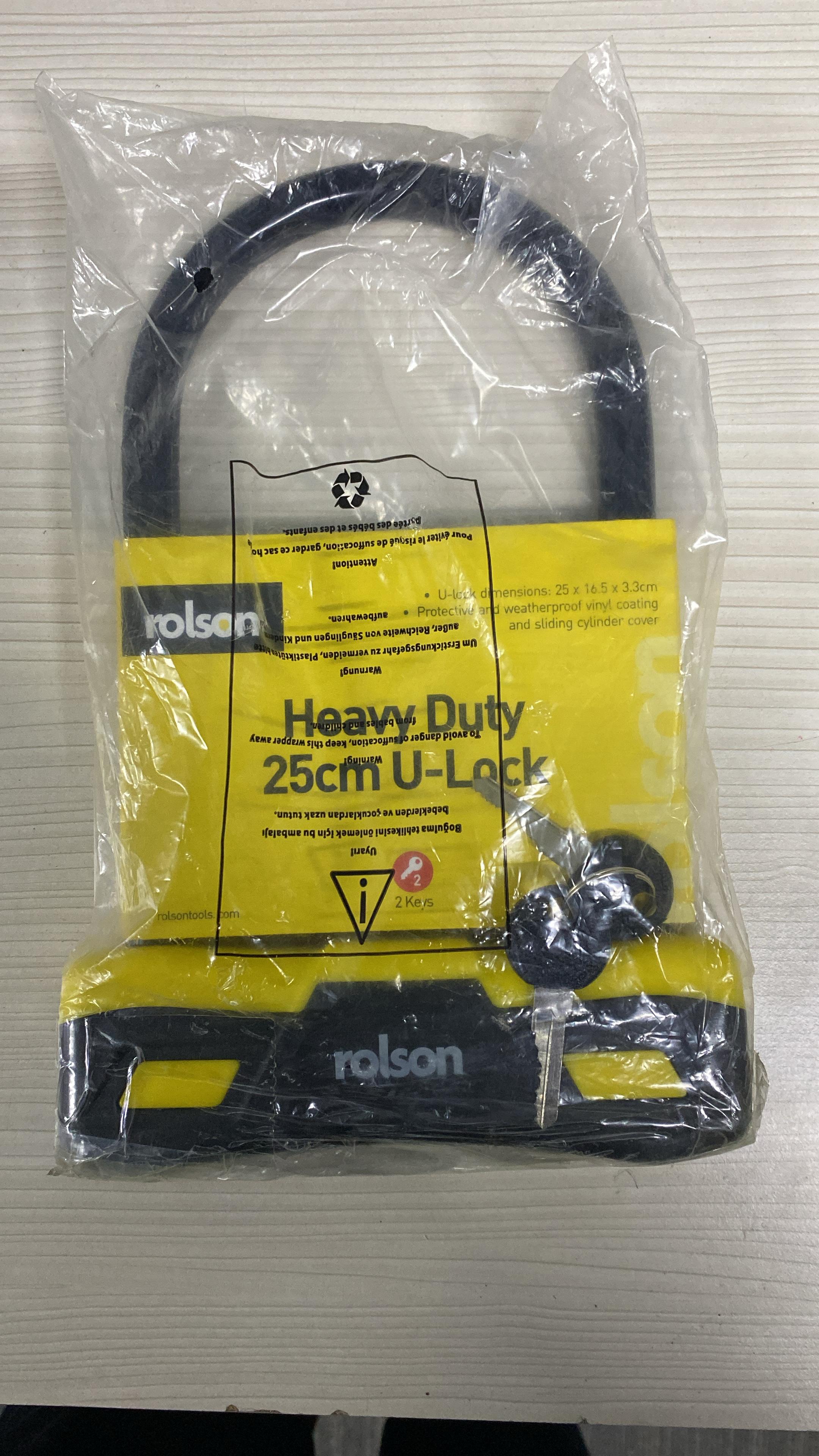 Rolson 66743 U Tipi Bisiklet Kilidi 250 x 165 mm