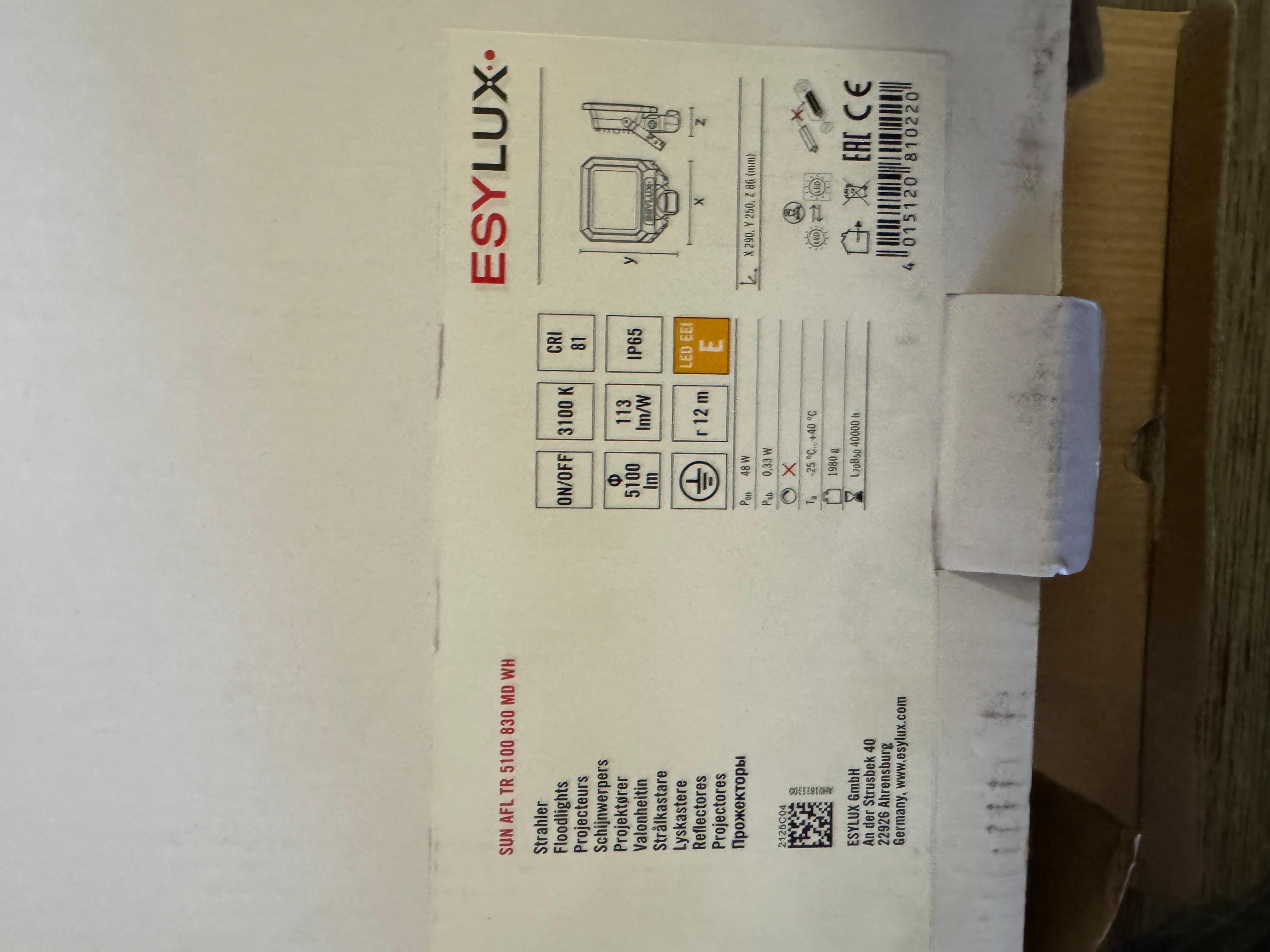 ESYLUX Strahler Floodlights 3100K Lamba Projektör