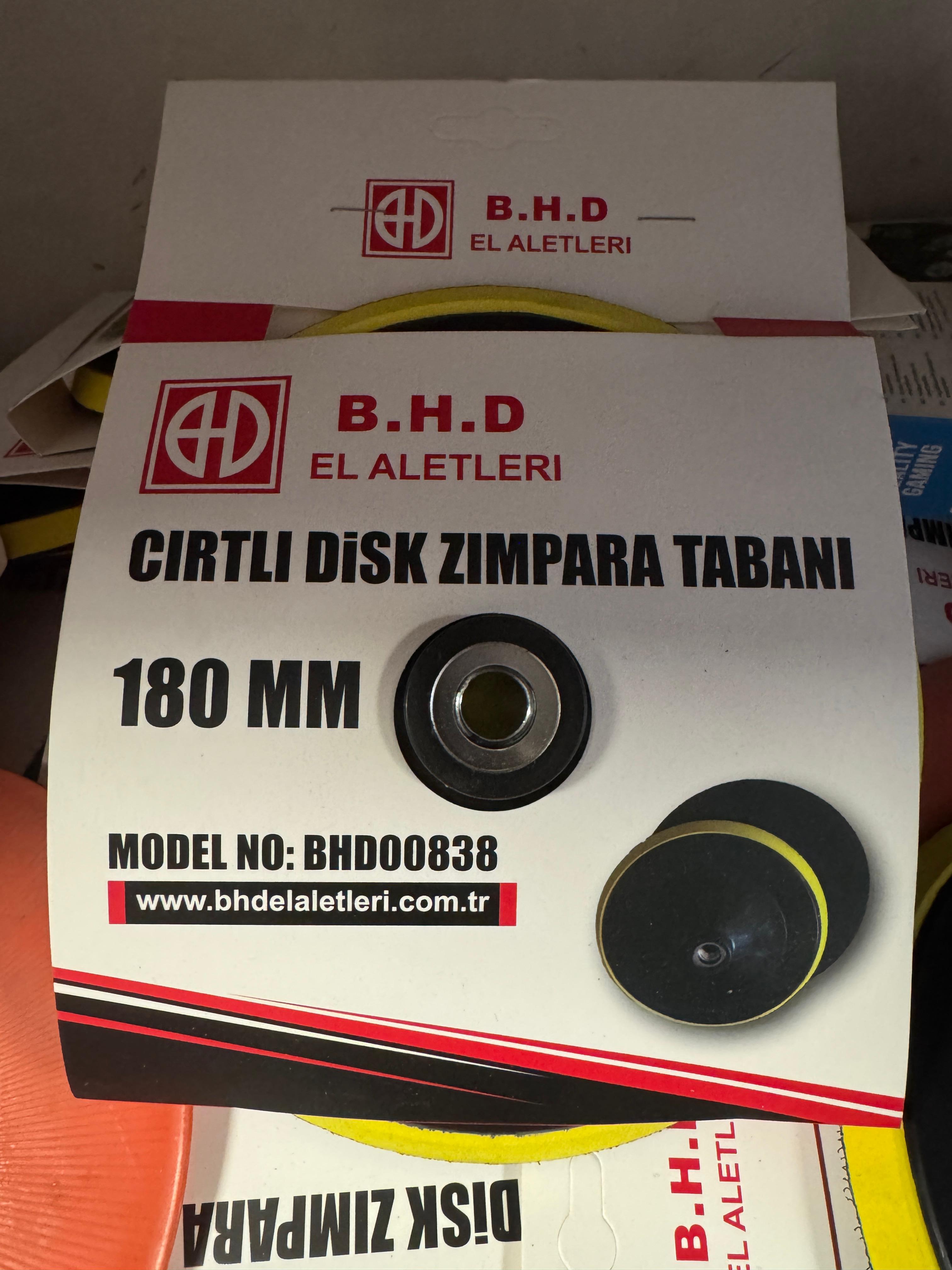 B.H.D. 180mm Cırtlı Disk Zımpara Tabanı