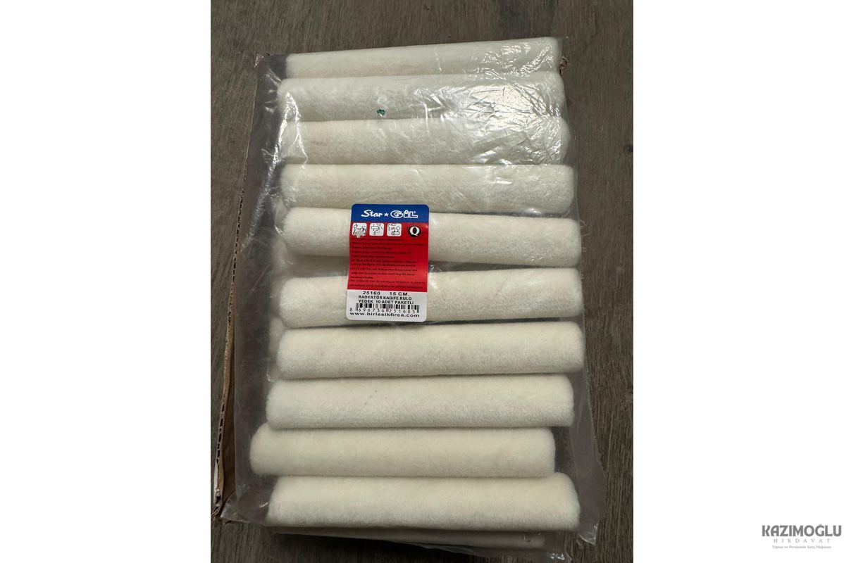 Ekonomikeşya Radyatör Kadife Rulo 15 CM 10 Adet Yedekli Paket