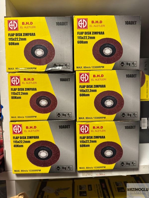 B.H.D. Flap Disk Zımpara 115x22,2mm 60 Kum 10 Adet