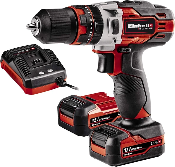 Einhell TE-CD 12/1 Li-i Çift Akülü 2 Ah Darbeli Matkap