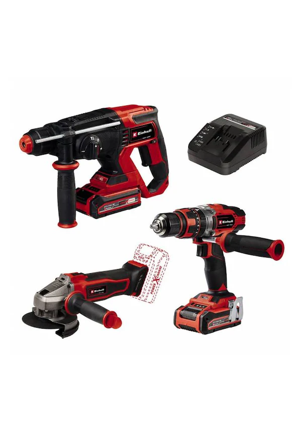 Einhell TE-TK 18/3 Li +2 CD+AG+HD Çift Akülü Elektrikli El Aletleri Seti